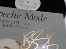 depeche Mode autograph vinyl 12' new life & shout signed live concert collectors