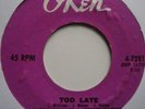 LARRY WILLIAMS AND JOHNNY WATSON: TOO LATE (Okeh) US 1972 Reissue 7