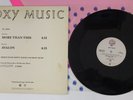ROXY MUSIC More Than This / Avalon (1982) PROMO 12