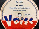 Glenn Miller V Disc 78 rpm 12A. At Last. / Moonlight Mood. very early disc #12