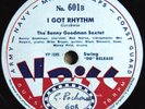 78 RPM RECORD V-DISC 601 BENNY GOODMAN & GLENN MILLER I GOT RHYTHM & SYMPHONY E+