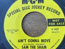 SAM THE SHAM, WOOLY BULLY/AIN'T GONNA MOVE,  45 RPM, EX