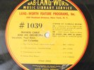 Frankie Carle Tommy Dorsey NAB LANG-WORTH MUSIC LIBRARY SERVICE 33RPM 16