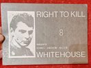 ORIG. WHITEHOUSE RIGHT TO KILL UNUSED LP STICKER come org peter sotos ramleh