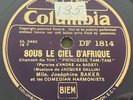 JOSEPHINE BAKER  & COMEDIAN HARMONISTS Columbia DF 1814 UK-1935 78rpm E/E+