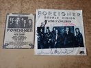 ALL SIGNED; NO LOU GRAMM 1970s MINT-EXC FOREIGNER double vision (vg-- sleeve) 45