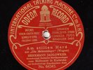 Jadlowker. Wagner (Meistersinger + Lohengrin - arias). Odeon 64343/5. NM-