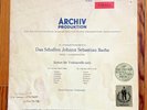 SIGNED BY PIERRE FOURNIER ARCHIV RED STEREO  198187 LP BACH CELLO SUITES N°3 & 4