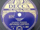 Coleman Hawkins Chicago & Meditation 78RPM Decca F.5937