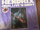 JIMI HENDRIX - High, Live'n Dirty Red Vinyl (LP) RED VINYL 1978 NUTMEG *RARE*