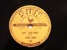 BLUES EDDIE SNOW Ain't That Right / Bring Your Love Back Home SUN 226  E-/V++