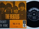 BEATLES Ticket To Ride / Yes It Is RARE Norway 45 norwegian HEAR