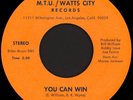 BILEO You Can Win / Let's Go 45 MTU Watts City Rare 1979 CA Modern Soul