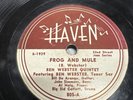 Haven 78 RPM Ben Webster Quintet - Frog And Mule 805 V+ Jazz
