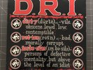 D.R.I. DRI Definition Original Black Vinyl LP with Insert Dirty Rotten Imbeciles