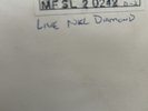 NEIL DIAMOND:”HOT AUGUST NIGHT” MFSL TEST PRESSING LP Record 2 ONLY EX-EX+