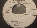 The Cues Don't Make Believe Usa Promo 7-inch