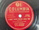 Benny Goodman - 78 RPM Columbia - Blue Skies / I Don't Know Enough About You R3
