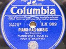 Columbia LX 382 - Igor Stravinsky Piano-Rag-Music 78 RPM