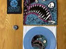UK SUBS-PREDATOR BLUE VINYL UNPLAYED INCLUDES PATCH BADGE FULLY SIGNED