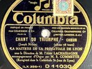 Primatiale de Lyon, L'Abbé Lachassagne, Edouard Commette 78 RPM COLUMBIA D 11030