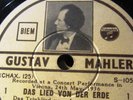 Picture Label 1936 GUSTAV MAHLER Society LIED VON DER ERDE Bruno Walter Columbia