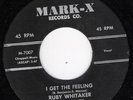 SUPER RARE  RUBY WHITAKER & PYRAMIDS MARK -X 7007 I GET THE FEELING VG ++ 45 RPM