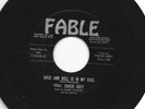 ROCKABILLY 45-CHUCK GREY -PUSH THE PANIC BUTTON / ROCK AND ROLL -HEAR-1958 FABLE