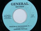 Modern Soul 45 LENNARD PATTON Wisdom & Knowledge GENERAL HEAR m