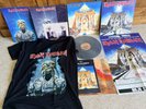 iron maiden - world slavery / powerslave bundle - vinyl records and tour program
