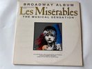 1986 Les Miserables Broadway Album The Musical Sensation Double Album LP Vinyl
