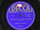 KOKOMO ARNOLD: your ways and actions / midnight blues DECCA Single 78 RPM
