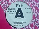 Rare RGM Demo: ALAN DEAN & HIS PROBLEMS Thunder And Rain/Pye (1965) (NM copy)