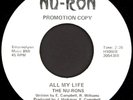 THE NU-RONS All My Life 45 Nu-Ron  1972 NJ Crossover Sweet Soul M-