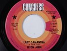 Rock 45 ELTON JOHN Lady Samantha CONGRESS promo q