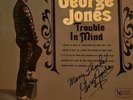 George Jones Autographed Album Jacket “Trouble In Mind” With Vinyl Album.