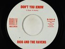 R&B Soul Garage 45 - Rico & the Ravens - Don't You Know - Rally VG++