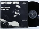 MISSISSIPPI JOHN HURT Worried Blues PIEDMONT LP VG+ q