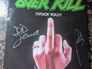 Overkill  Fuck You  vinyl EP signed by Blitz and DD