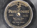 Blind Lemon Jefferson - Bad Luck Blues - PARAMOUNT 12443 POOR