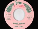 C&W Bopper Popcorn 45 - Hugh Lewis - Bloody Harlan - Fern VG++