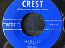 TOM TALL Tom Kats Stack-A-Records / Mary Jo 45 Crest orig. 1958 rockabilly clean