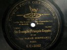 SARAH BERNHARDT Un Évangile GER 1903 G&T GC 31102 shellac 78 rpm