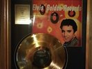 ELVIS PRESLEY 24KT GOLD PLATED LP “ELVIS GOLDEN RECORDS” - WOODED FRAME
