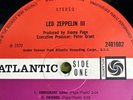 LED ZEPPELIN III 1st PRESS UK  Vinyl LP 1970 PLUM LABELS -A6 / B5 PETER GRANT