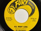 DU MAURIERS ALL NIGHT LONG - BABY I LOVE YOU 1959 FURY FUNK SOUL 45 RPM 7