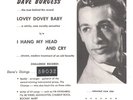 DAVE BURGESS-(CHAMPS)-RARE INSERT + 45--(LOVEY DOVEY BABY)---PIC