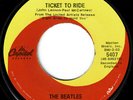 Beatles RARE LATE 1960s ‘ TICKET TO RIDE ‘ CAPITOL 45 w/ WHITE SUBSIDIARY PRINT