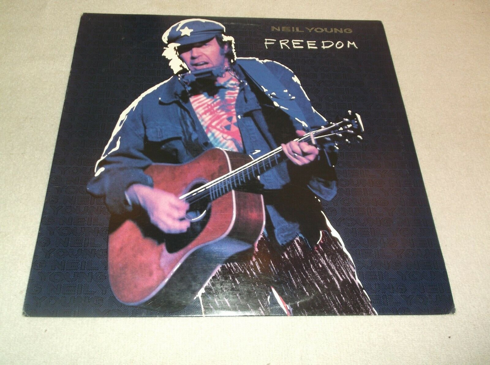Pic 1 Neil Young, 1989 Freedom & 1986 Landing On Water, Vinyl Records.