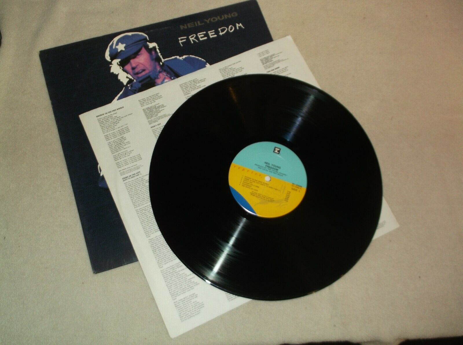 Pic 4 Neil Young, 1989 Freedom & 1986 Landing On Water, Vinyl Records.